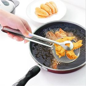 2 in 1 Fry Oil Filter Spoon Strainer With Clip 沥油勺夹